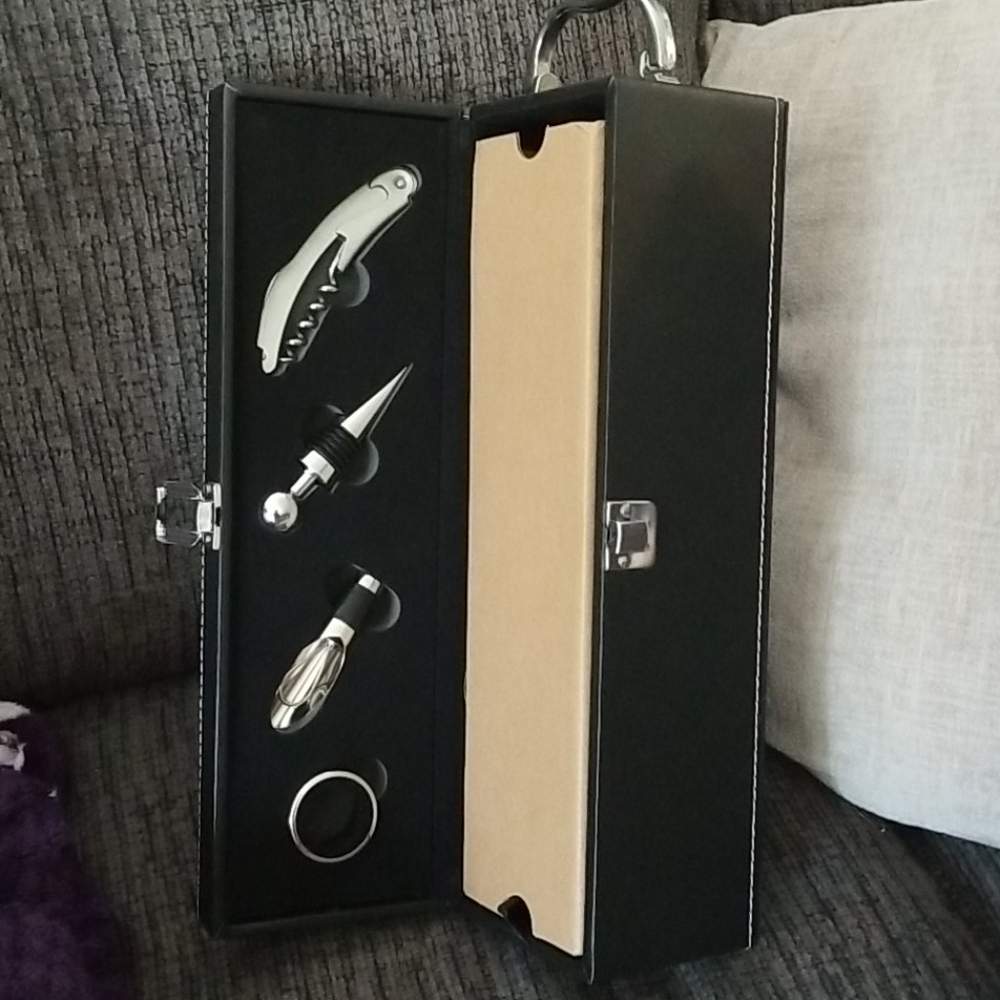 5 piece wine box set (wine NOT included)
